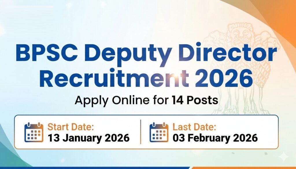 BPSC Deputy Director Recruitment-2026