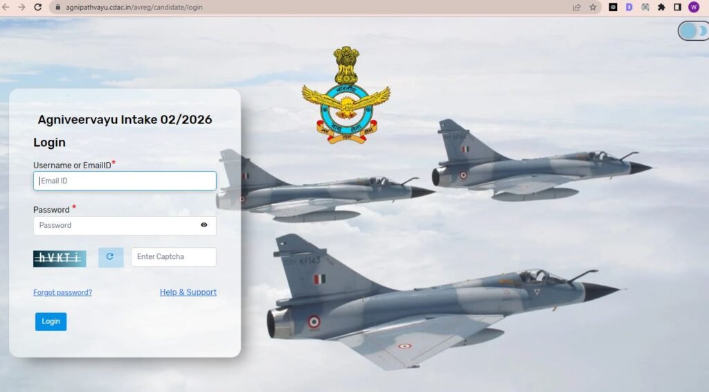 IAF Group Y Medical Assistant Airmen 2026 Admit Card