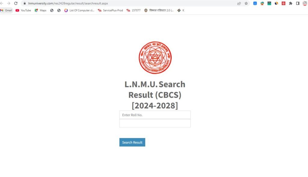 LNMU Result 2024-28 Portal