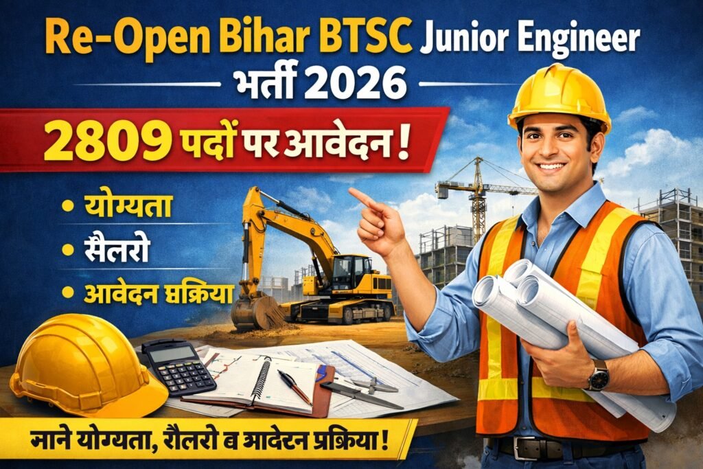 Re-Open Bihar BTSC Junior Engineer भर्ती 2026
