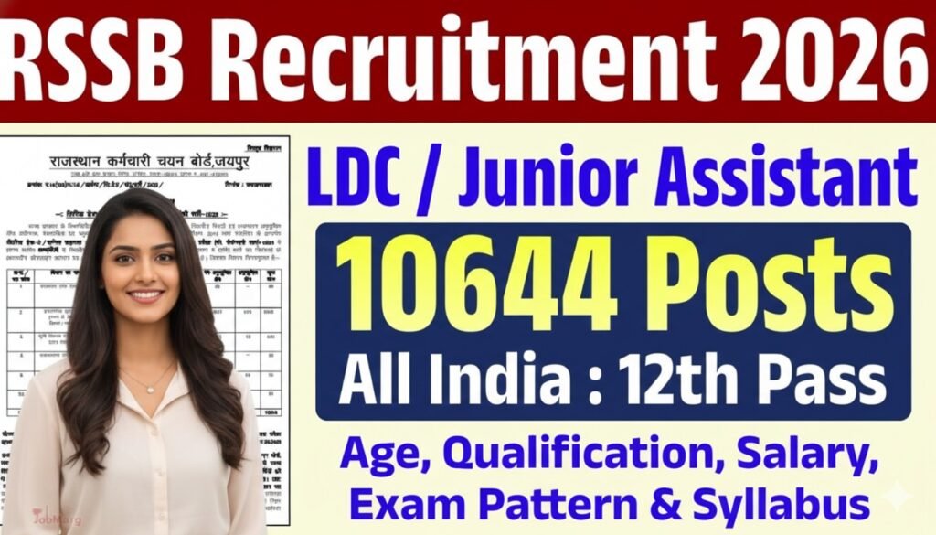 राजस्थान RSSB LDC / Jr Assistant भर्ती 2026