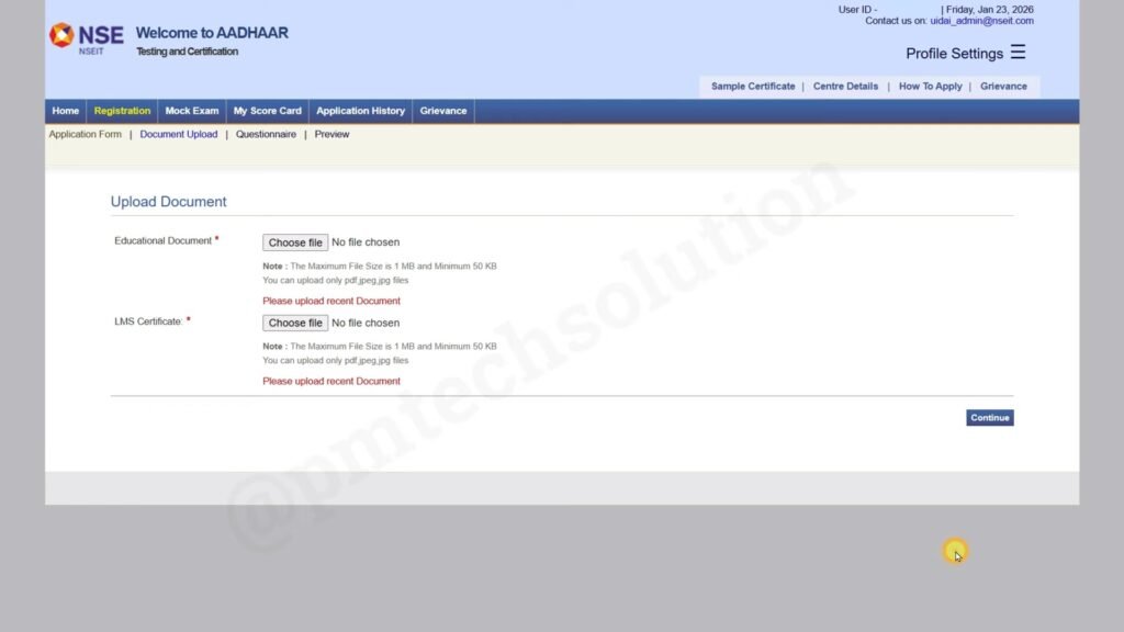 Aadhar Supervisor Exam Online Registration Process 2026 