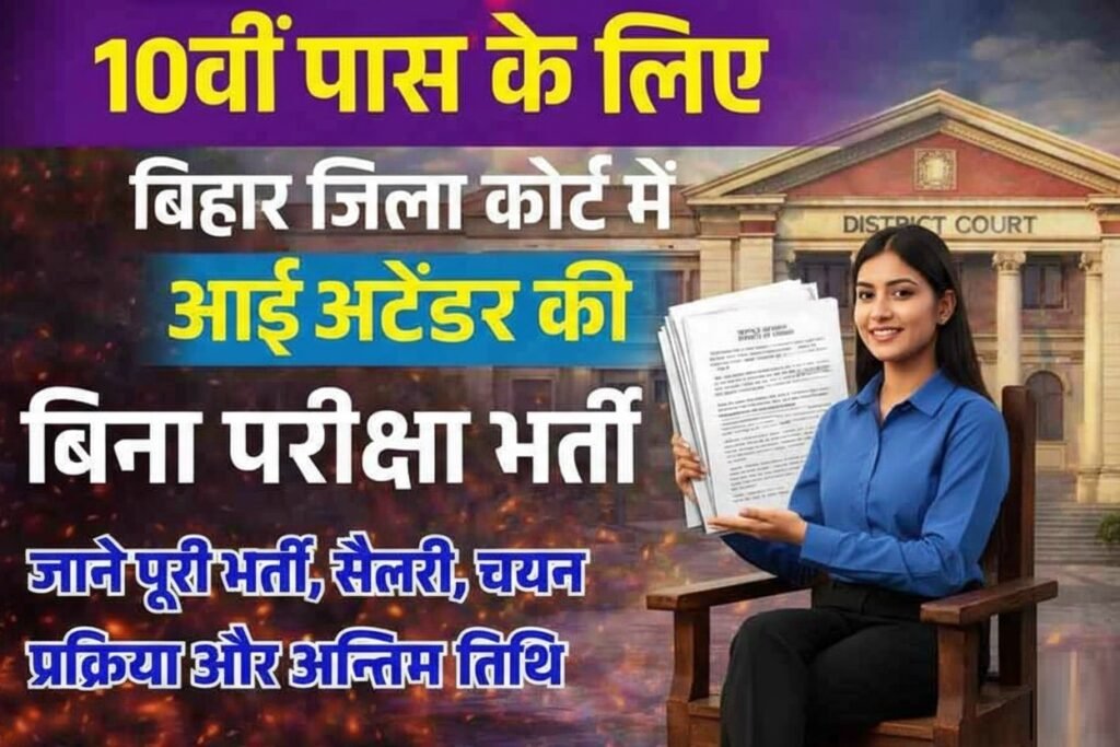 Bihar District Court Attender Bharti 2026