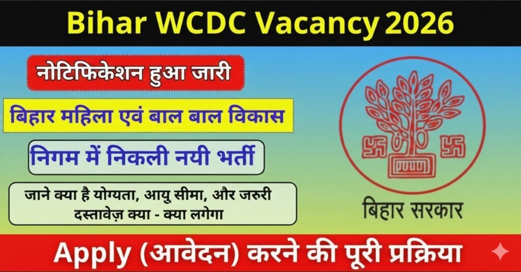 Bihar WCDC Vacancy 2026