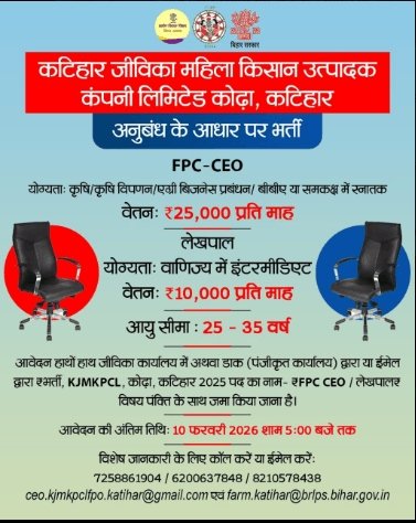 Jeevika Vacancy 2026