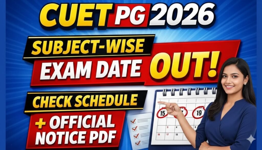 NTA CUET PG Exam Date 2026