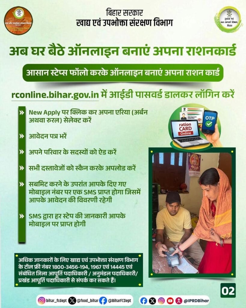 Bihar Ration Card Online Apply