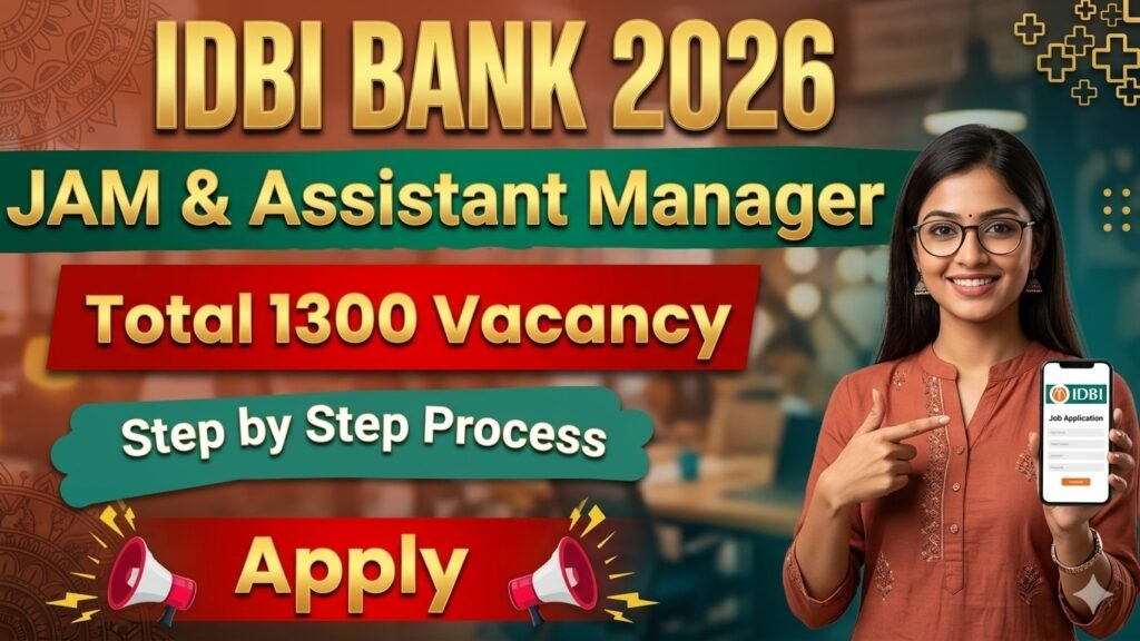 IDBI Bank JAM Recruitment 2026
