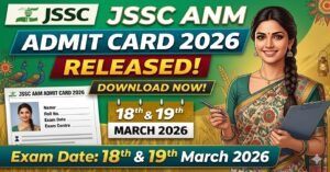 JSSC JANMCE Admit Card 2026