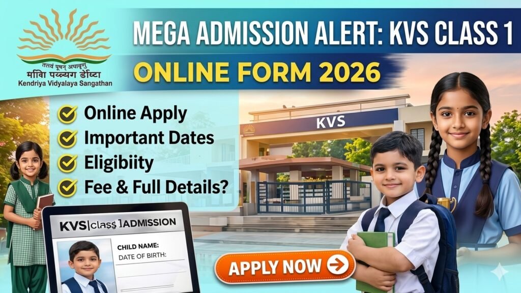 KVS Class 1 Admission Form 2026