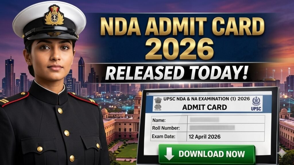 UPSC NDA I Admit Card 2026 Download
