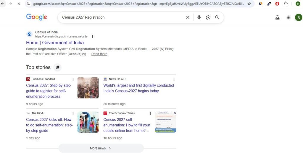 census Self-Enumeration registion 2026